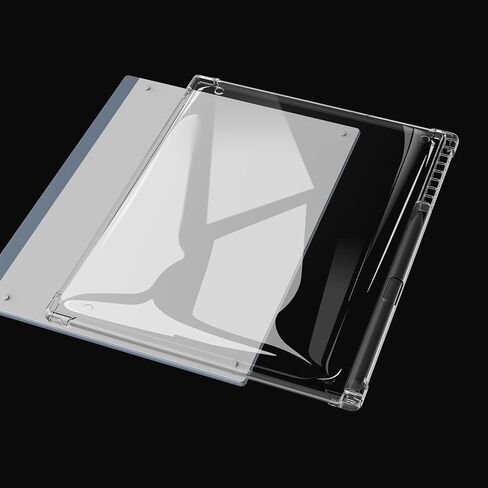 حافظة BOZHUORUI شفافة لجهازين لوحيين رائعين (10.3 بوصة، إصدار 2020) - غطاء خلفي ناعم ومرن من السيليكون الشفاف وخفيف الوزن للغاية مع حامل قلم (شفاف) in Kuwait