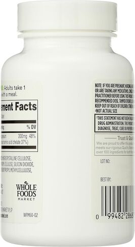 365 by Whole Foods Market, Magnesium 200Mg, 60 Tablets in Saudi Arabia
