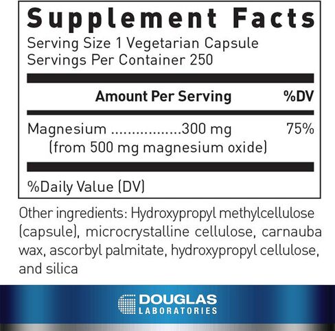 Douglas Laboratories Magnesium Oxide | Supports Normal Heart Function and Bone Formation* | 250 Capsules in Saudi Arabia