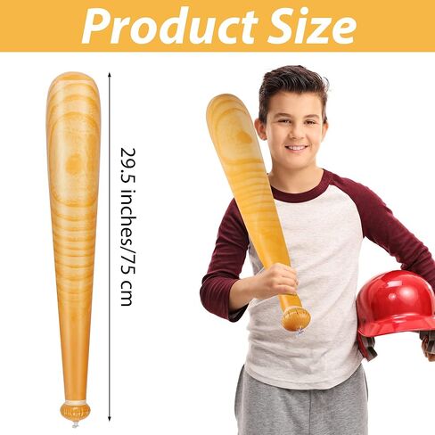 durony 12 Pack Baseball Bat Inflates 29.5 Inch Inflatable Baseball Bat Inflatable Baseball Party Supplies for Sports Carnival Birthday Party Favors Decorations Prizes in Kuwait