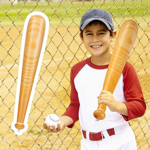 durony 12 Pack Baseball Bat Inflates 29.5 Inch Inflatable Baseball Bat Inflatable Baseball Party Supplies for Sports Carnival Birthday Party Favors Decorations Prizes in Kuwait