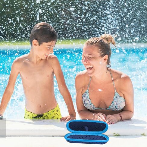 Swim Goggle Case for Swimming Goggles,Swim Goggle Protective Case with Drain Holes for Goggles,Sunglasses Eyeglass,Goggles,Zipper Eyeglasses Case For Men Women in Saudi Arabia