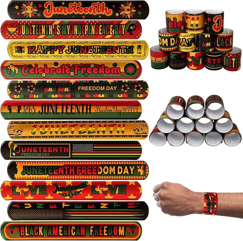 72 قطعة من أساور Juneteenth لمستلزمات الحفلات، أساور معصم لعيد الحرية السعيد، هدايا الحفلات، تزيين الحفلات الأمريكية الأفريقية، هدايا الحفلات، حقيبة الأشياء الجيدة، حشو in Kuwait