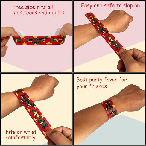 72 قطعة من أساور Juneteenth لمستلزمات الحفلات، أساور معصم لعيد الحرية السعيد، هدايا الحفلات، تزيين الحفلات الأمريكية الأفريقية، هدايا الحفلات، حقيبة الأشياء الجيدة، حشو in Kuwait