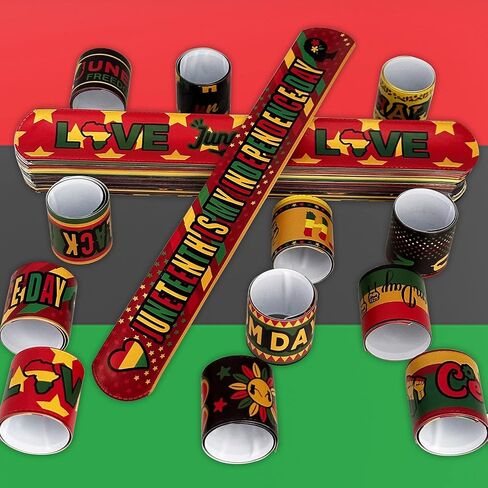 72 قطعة من أساور Juneteenth لمستلزمات الحفلات، أساور معصم لعيد الحرية السعيد، هدايا الحفلات، تزيين الحفلات الأمريكية الأفريقية، هدايا الحفلات، حقيبة الأشياء الجيدة، حشو in Kuwait