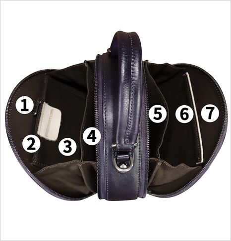 حقيبة كروس من الجلد الطبيعي للنساء من الجلد القديم مصنوعة يدويًا حقيبة يد صغيرة مستديرة ومحفظة دائرية in Kuwait