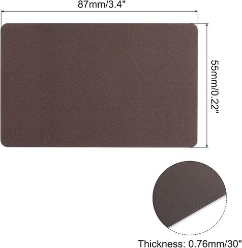 MECCANIXITY 20pcs Blank PVC Cards Color, CR80 30Mil Plastic Cards Blank ID Card Waterproof for ID Badge, Credit Cards, Identification Badges, Printer, Brown in Saudi Arabia