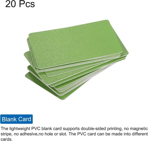 MECCANIXITY 20pcs Blank PVC Cards Color, CR80 30Mil Plastic Cards Blank ID Card Waterproof for ID Badge, Credit Cards, Identification Badges, Printer, Brown in Saudi Arabia