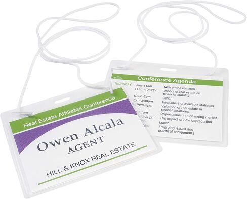 شارات أسماء معلقة ذات تحميل علوي من Avery، مقاس 2-1/4 بوصة × 3-1/2 بوصة، صندوق مكون من 12 قطعة (74457) in Saudi Arabia
