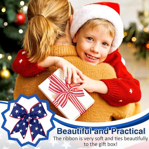 ZOCONE 2 لفات 20 ياردة أحمر أبيض أزرق نجمة الشريط الوطني وشريط سلكي مخطط في الرابع من يوليو، يوم الاستقلال، يوم الذكرى، إكليل صناعة الحرف اليدوية، شريط العلم الأمريكي in Kuwait