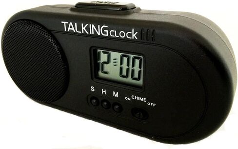 TALKING HUMAN VOICE SPANISH SPEAKING BATTERY POWERED TRAVEL ALARM CLOCK. VERY LOUD, VERY LARGE SPEAKER. Hourly chime. Snooze Alarm. Three alarm sounds including rooster. Great for HEAVY SLEEPERS ! in Saudi Arabia