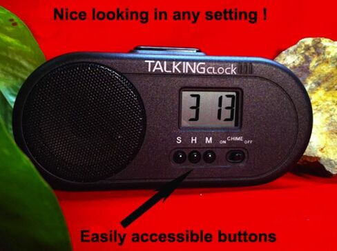 TALKING HUMAN VOICE SPANISH SPEAKING BATTERY POWERED TRAVEL ALARM CLOCK. VERY LOUD, VERY LARGE SPEAKER. Hourly chime. Snooze Alarm. Three alarm sounds including rooster. Great for HEAVY SLEEPERS ! in Saudi Arabia