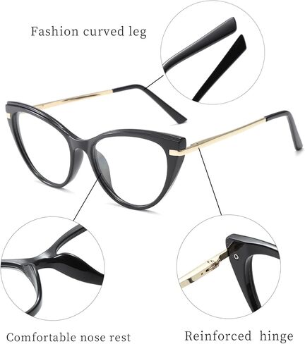 Long Keeper Blue Light Blocking Glasses for Women Vintage Cat Eye Computer Gaming Eyewear Retro Anti Blue Light Glasses in Saudi Arabia