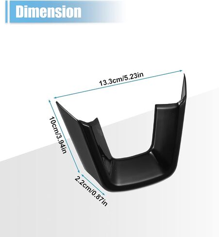 X AUTOHAUX for Honda Civic 11th Gen 2022 Steering Wheel Cover Trim Center Consoles U Type Frame Trim Decor for Sedan Hatchback LX EX EX-L Sport Touring ABS Sweat-proof Bright Black in Saudi Arabia