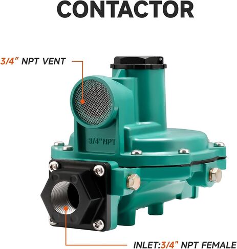 Roastove LP-Gas Equipment R622-DFF 2nd Stage Regulator, 9-13" W.C Spring, 3/4" x 3/4" NPT in Saudi Arabia