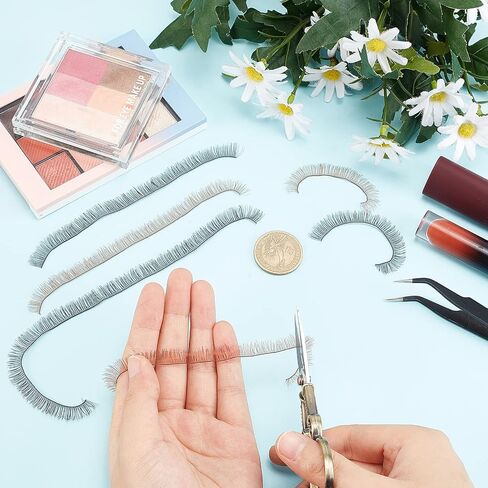 GORGECRAFT 2 Colors 40 Strands Doll Eyelashes Strips Bottom Lashes Cosplay Dolls Eye Make Up Accessory Reusable 3D Fake Eyelashes for Crafts Doll Accessory in Saudi Arabia