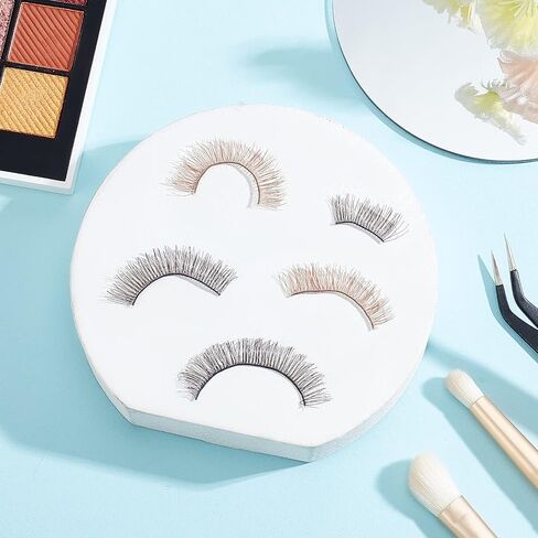 GORGECRAFT 2 Colors 40 Strands Doll Eyelashes Strips Bottom Lashes Cosplay Dolls Eye Make Up Accessory Reusable 3D Fake Eyelashes for Crafts Doll Accessory in Saudi Arabia