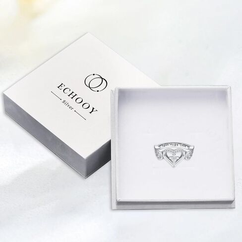 الإيمان الصليب الدائري للنساء 925 فضة الإيمان الأمل الحب الدائري المسيحية خاتم الدينية مجوهرات هدية للفتيات المراهقات حجم 7-9 in Kuwait