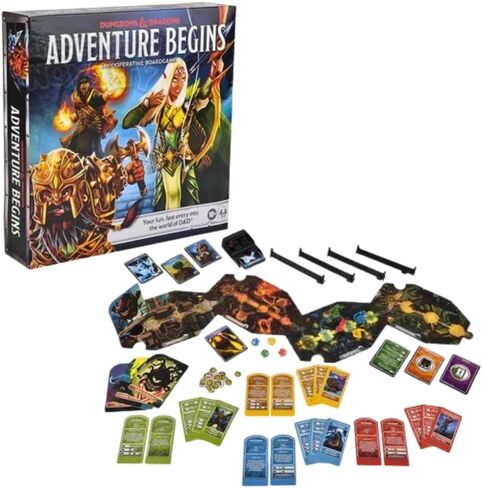 Dungeons & Dragons Adventure Begins, Cooperative Fantasy Board Game, Fast Entry to The World of D&D, Family Game for 2-4 Players, 10 and Up in Kuwait