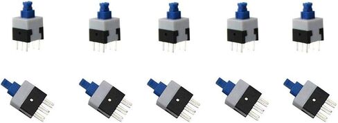 150PCS Self Locking DPDT 6PIN Mirco Square Button Switches Kit(5.8X5.8mm 7X7mm 8X8mm 8.5x8.5mm) with Button Cap in Kuwait