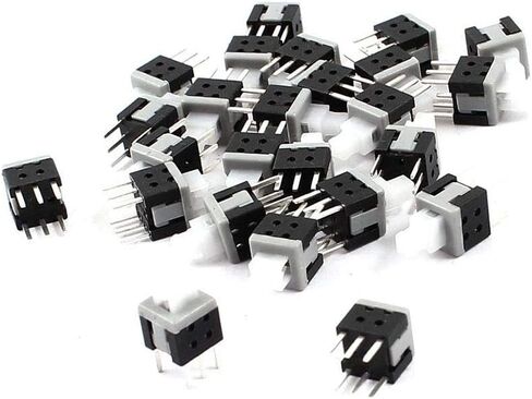150PCS Self Locking DPDT 6PIN Mirco Square Button Switches Kit(5.8X5.8mm 7X7mm 8X8mm 8.5x8.5mm) with Button Cap in Kuwait