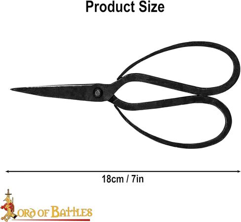 Lord Of Battles Iron Scissors Hand-Forged Iron Thread Snips/Sheers Fully Functional Medieval Accessory Rustic Natural Finish (Classic hand forged scissors) in Saudi Arabia