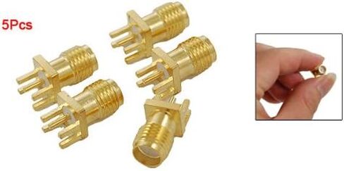 uxcell End Launch PCB Mount SMA Female Connector Straight RF connector Adapter 5pcs in Saudi Arabia