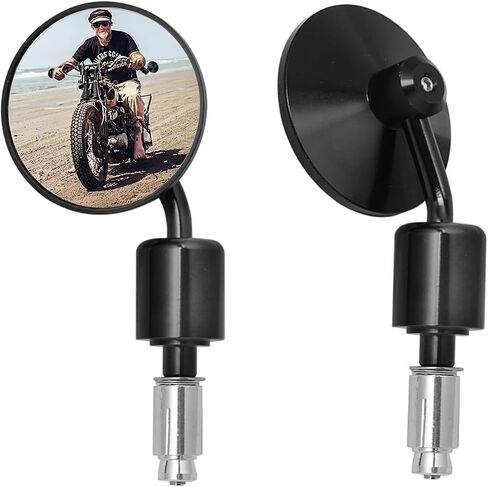 Motorcycle Mirrors - Bar End Mirrors，4.1 Inch Motorcycle Mirrors，Bisherder Universal Handlebar Rear View Mirrors Compatible With Most Honda Grom, Yamaha, Kawasaki, Ducati, Suzuki And More in Saudi Arabia