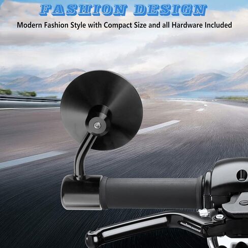 Motorcycle Mirrors - Bar End Mirrors，4.1 Inch Motorcycle Mirrors，Bisherder Universal Handlebar Rear View Mirrors Compatible With Most Honda Grom, Yamaha, Kawasaki, Ducati, Suzuki And More in Saudi Arabia