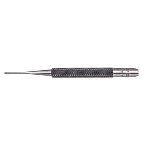 Starrett Drive Pin Punch with Knurled Grip for Driving Pins Into or Out of a Workpiece - Hardened and Tempered Steel, 4" Length, 1/16" Punch Diameter - 565A