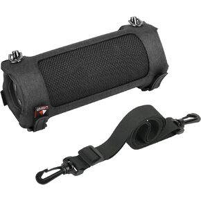 TXEsign Hard Travel Carrying Cover Case Compitable with Flip 6 Bluetooth Speaker, EVA Case Hard Speaker Cover Flip 6 Speaker Shell Case Replacement Cover with Shoulder Strap (Black)