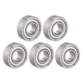 uxcell R1660ZZ Deep Groove Ball Bearings 6mm Inner Dia 16mm OD 5mm Bore Double Shielded Chrome Steel Z2 5pcs