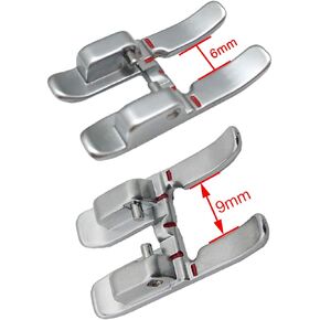 CKPSMS Brand 1SET#93-036931-91+93-036933-91 6MM&9MM Open Toe Presser Foot with IDT Compatible with/Replacement for Pfaff Brand Sewing Machines (6mm and 9mm Open Toe Satin Stitch Metal Applique Foot)
