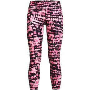 Under Armour Girl's Motion Printed Crop (Big Kids) Fluo Pink/Black/White MD (10-12 Big Kid)
