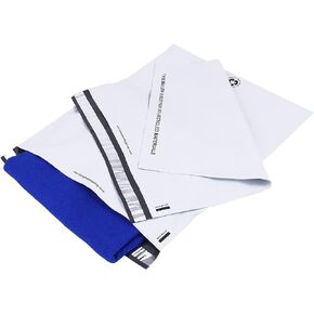 SMART 14.5x19 Recycled Poly Mailers - 100 Pack of White Eco-Friendly Packaging Mailing Bags | Recyclable & Sustainable, Cute & Stylish Small Business Supplies | 2.5 Mil Thick - 100 Pack