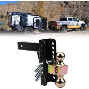 45900 Adjustable Trailer Hitch Ball Mount 2-Inch Receiver Fits for Trailer Adjustable Ball Mount Heavy Duty 6-Inch,Drop 2 and 2-5/16-Inch Trailer Hitch Ball 14000lbs in Kuwait