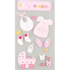 Jolees 0015586638707 Boutique Baby Girl JOL Foam Stickers SPJH007, Other