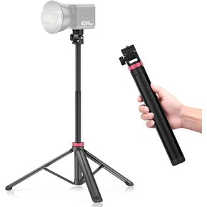 VIJIM MT-79 Extendable Photography Light Stand, 81" Portable Adjustable Light Tripod with 1/4" Screw, 360° Ball Head Camera Phone Tripod for Continute Output Lighting, Strobe Light, Webcams, Cameras