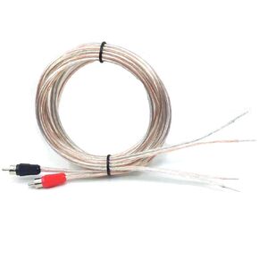2-Pack RCA Male to Speaker Wire Adapter Cable, 18 AWG 6 feet - Black/Red, Audio Video Conversion for Amplifiers and Audio Receivers