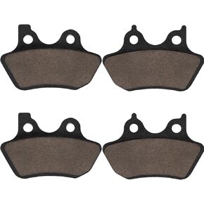 Front & Rear Brake Pads for Harley Davidson Softail, FLSTC Dyna Heritage Classic Softail, Super Glide, Wide Glide, Fat Boy, Low Rider, Sportster, Night Train, 2000-2007