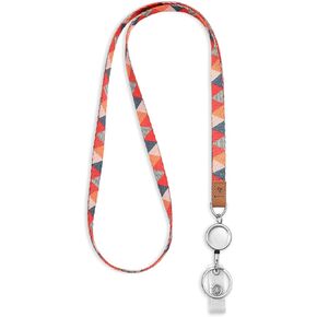 MNGARISTA Necklace Teacher Lanyard, Retractable ID Lanyard for Women, Geometric Triangle
