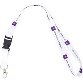 Desert Cactus New York University Lanyard NYU Violets Car Keys ID Badge Holder Keychain Detachable Breakaway Snap Buckle (White)