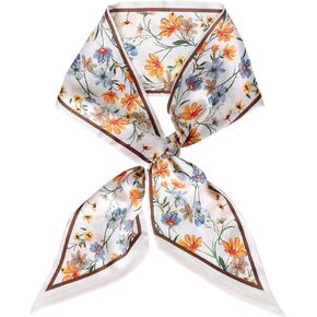 Satin Hair Scarf Fashion Neck Head Satin Scarfs Square Scarves for Women Girl Gifts, 5.3 * 58''