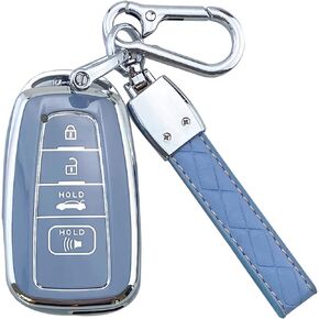 Key Fob Case Cover Compatible With Toyota 2018-2022 Camry Rav4 Highlander Avalon C-Hr Prius Corolla Gt86 Prius Accessories (Purple)