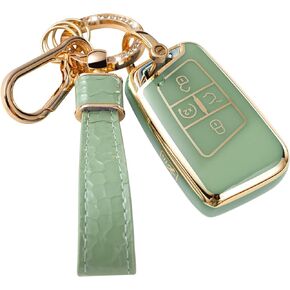 for VW Volkswagen Key Fob Cover with Keychain, Key Shell for Atlas Golf Alltrack Atlas Jetta Passat Arteon Tiguan, white