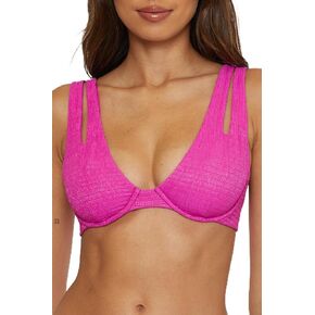 BECCA Women's Standard Luminous Underwire Bikini Top, Adjustable, Swimwear Separates