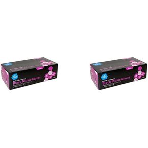Medpride Nitrile Powder-Free Exam Gloves, Black, Small, 100 Count