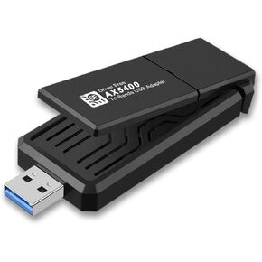 USB WiFi Adapter, Triple Band 2.4G 5G 6G Wireless Network Card Dongle, 5400Mbps USB 3.0 WiFi Adapter for Desktop Computer Laptop, MU-MIMO Technology for Win 10 11