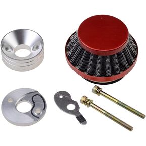 GOOFIT Red Air Filter Stack Choke Kit Replacement for 2 Stroke 23cc 33cc 43cc 47cc 49cc MOTOVOX MVS10 Dirt Mini Pocket Bike Kids ATV Go Kart Big Foot Goped Blad Gas Powered Scooter