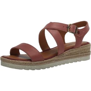 Lucky Brand Women's TRIANNA Wedge Sandal, Rose Red, 6.5